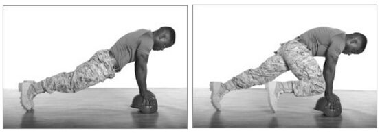 Plank with bends in the knees - an improved version of the classic exercise