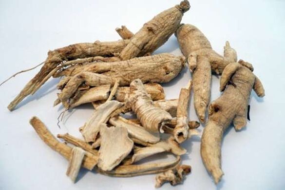 Ginseng root to increase potency