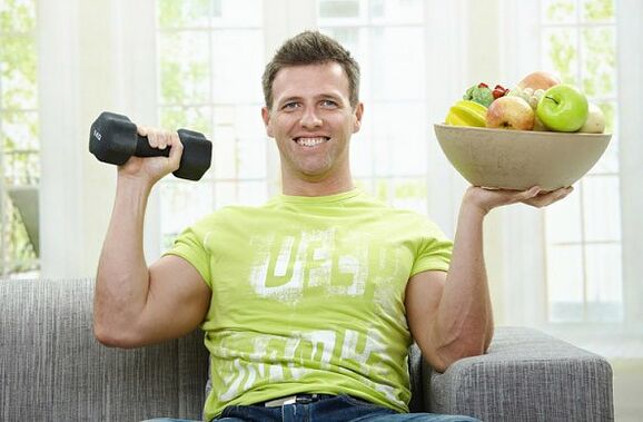 Healthy eating and exercise are the keys to men's health! 