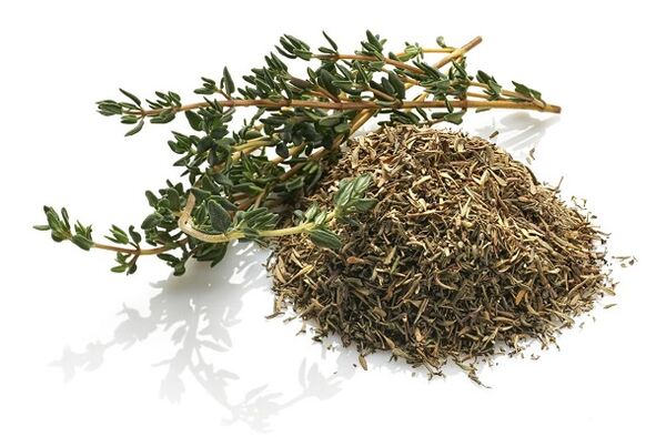Dry and fresh thyme
